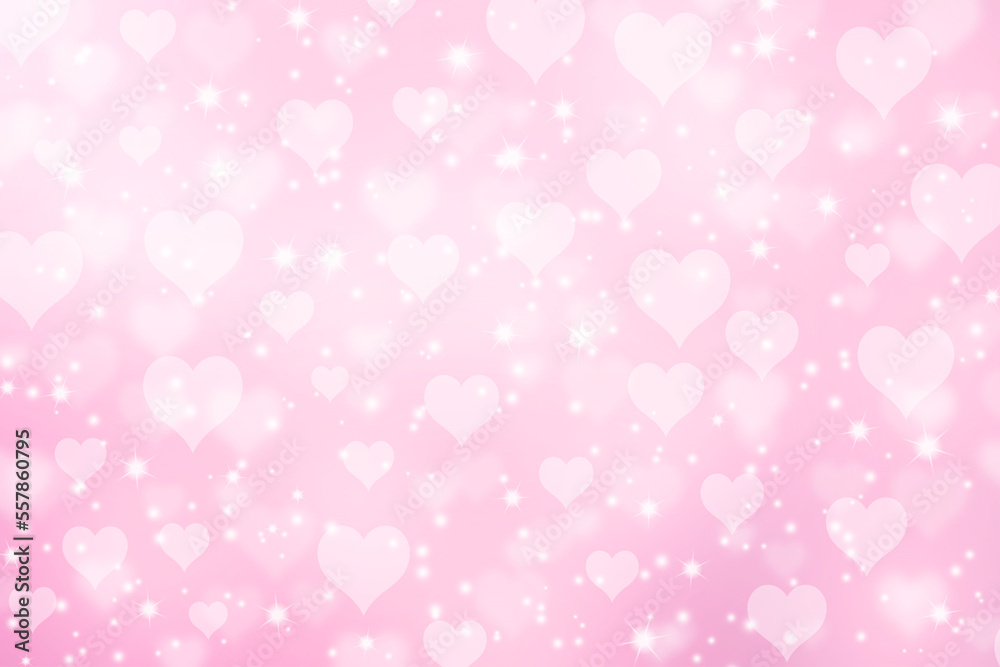 heart and light on pink  background illustration