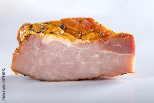 Roasted pork meat, Christmas baked spicy galzed meat