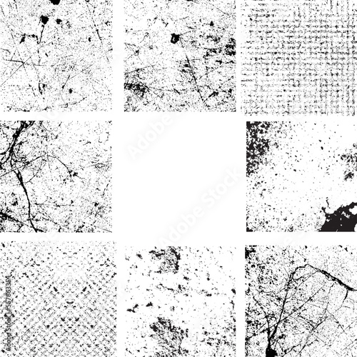 Grunge Urban Backgrounds set.Texture Vector.Dust Overlay Distress Grain ,Simply Place illustration over any Object to Create grungy Effect .abstract,splattered , dirty, texture for your design.
