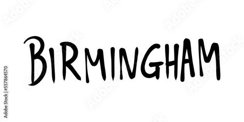 Birmingham city name handwriting