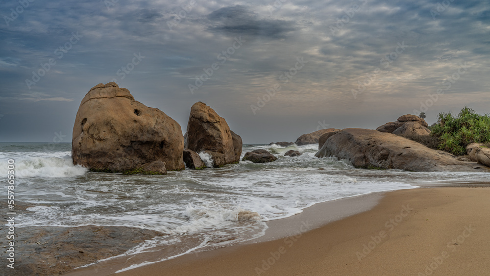 beautiful sunset over the Indian Ocean Sri Lanka