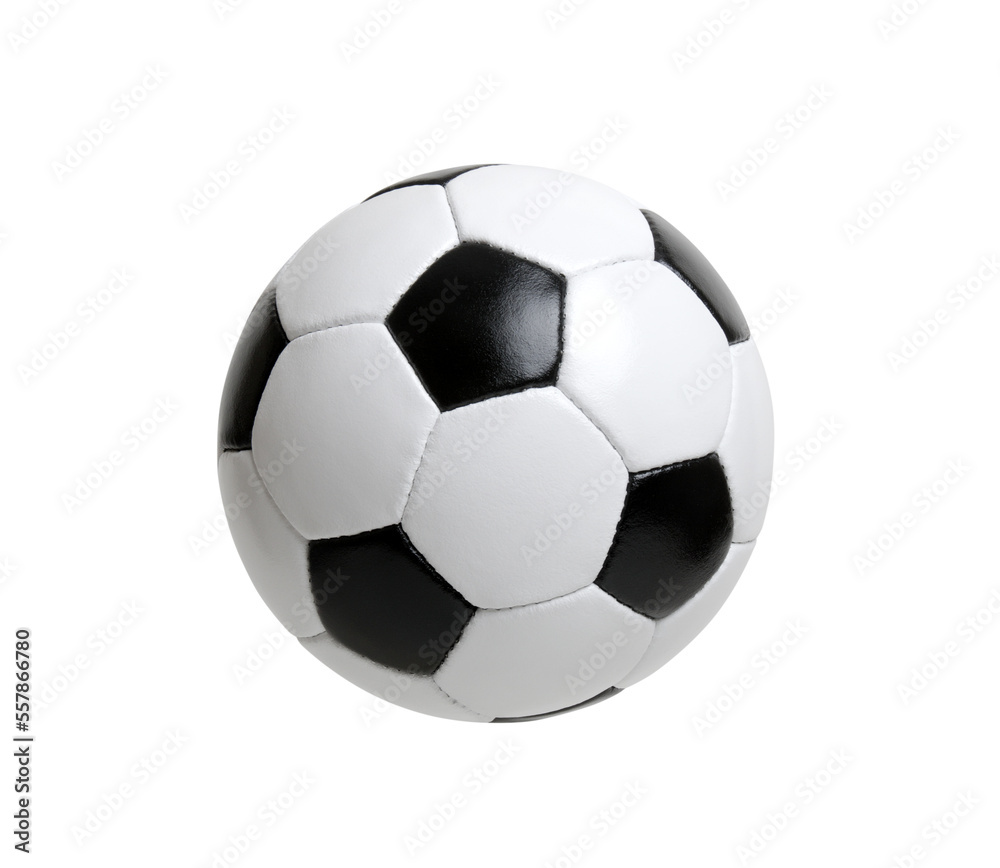 Soccer ball on white