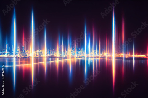 Wallpaper Mural a long exposure photo of a street at night with lights streaking by the road and houses in the background. Torontodigital.ca