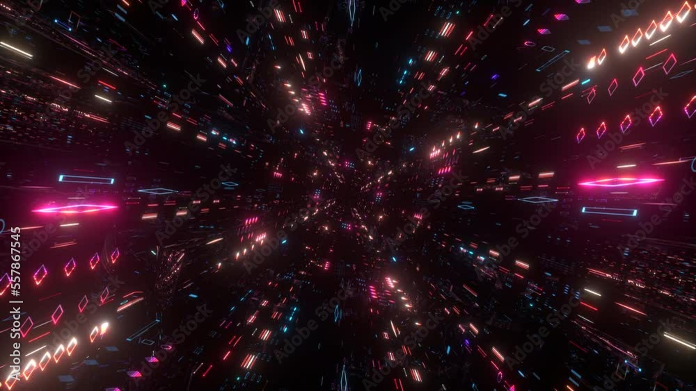 Multicolored light tunnel effect Multicolored light tunnel effect
