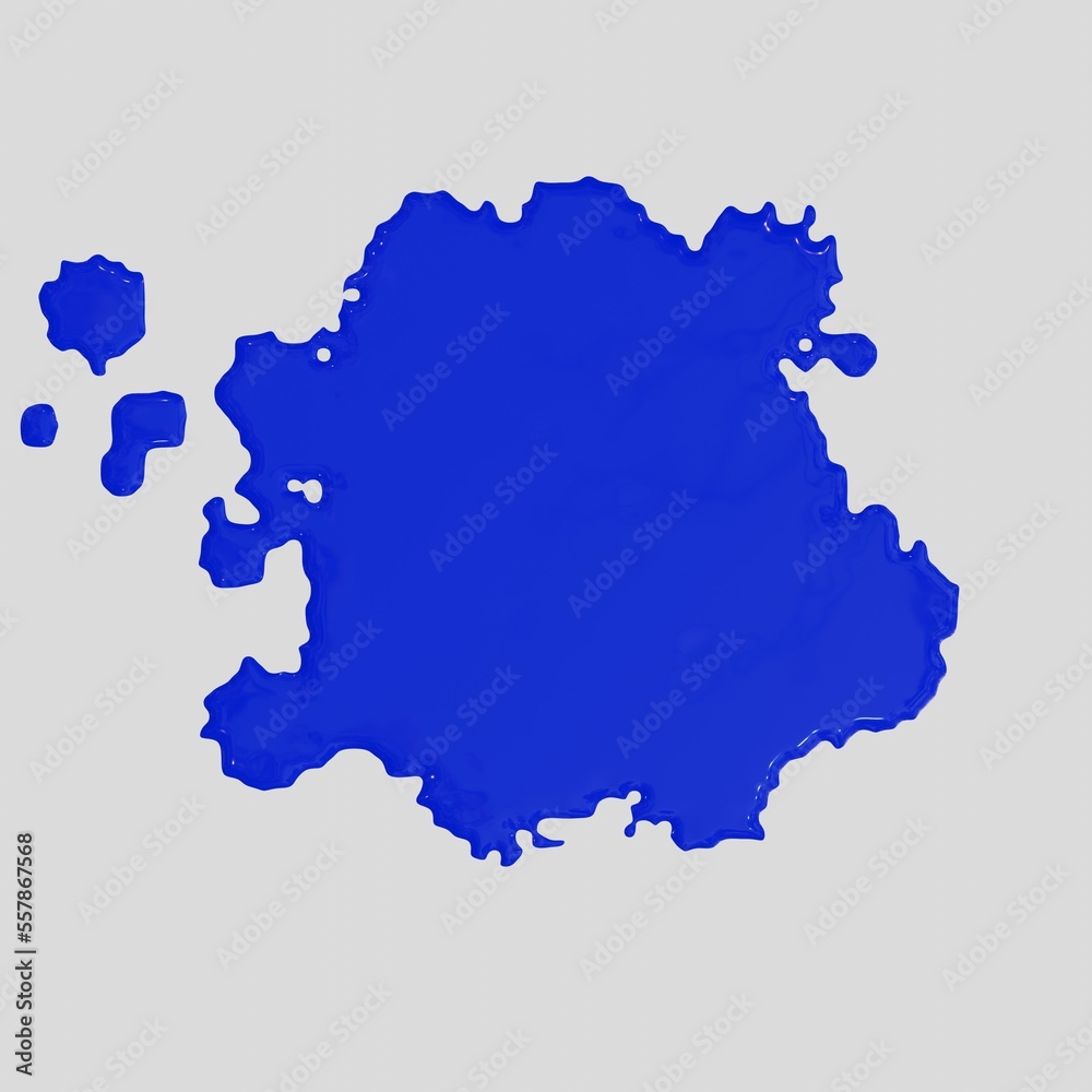 Naklejka premium Blue painted splatter II