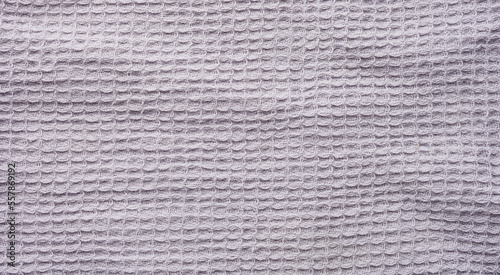 Gray kitchen towel texture, full frame