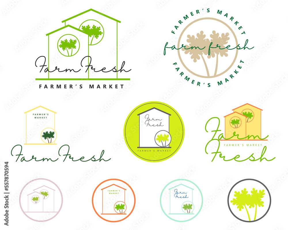 Organic and natural food, healthy food and farm fresh product, organic logos, icon, badges and stickers collection for food and drink market e-business. Organic and natural food, healthy food and farm fresh product, organic logos, icon, badges and stickers collection for food and drink market e-business.