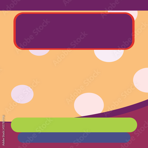 beige background with colorful circles and squares with free space for text