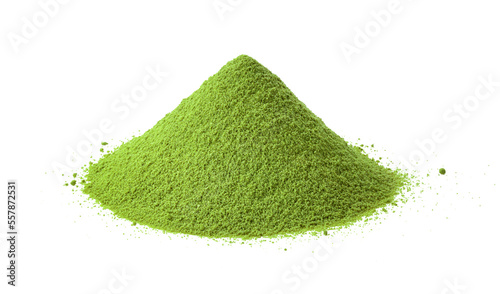 green powder heap isolated on transparent png