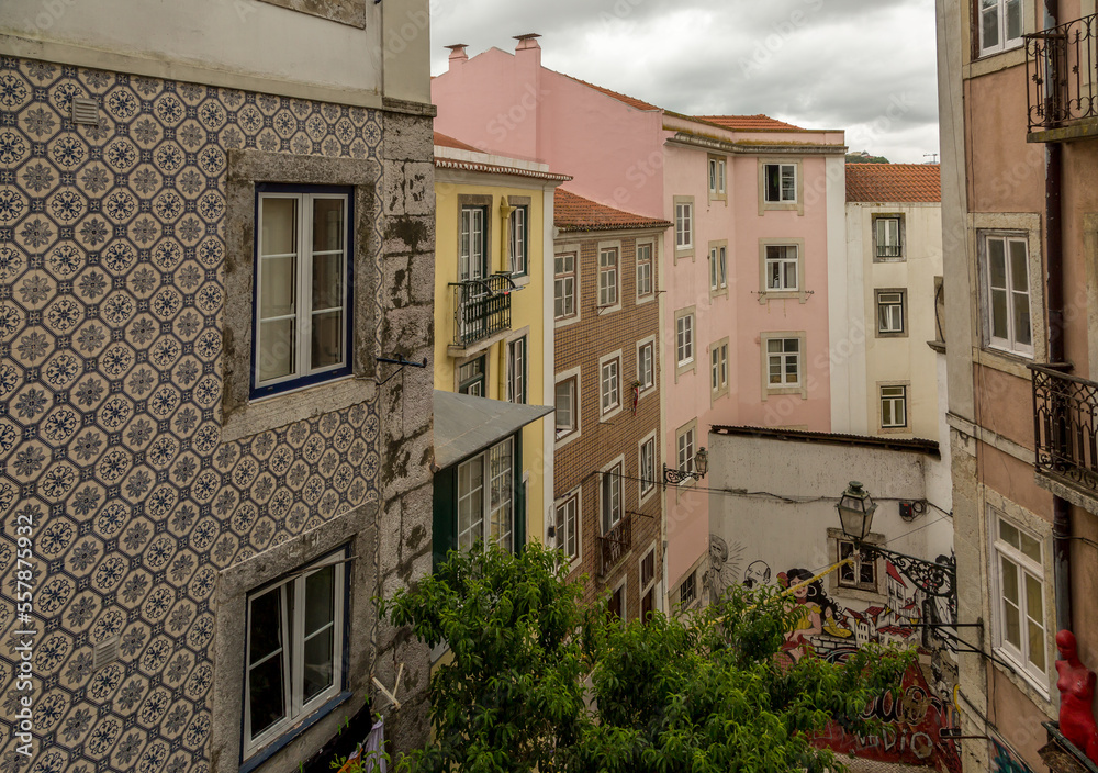 The view of the beautiful cityscape of Lisbon, Portugal
