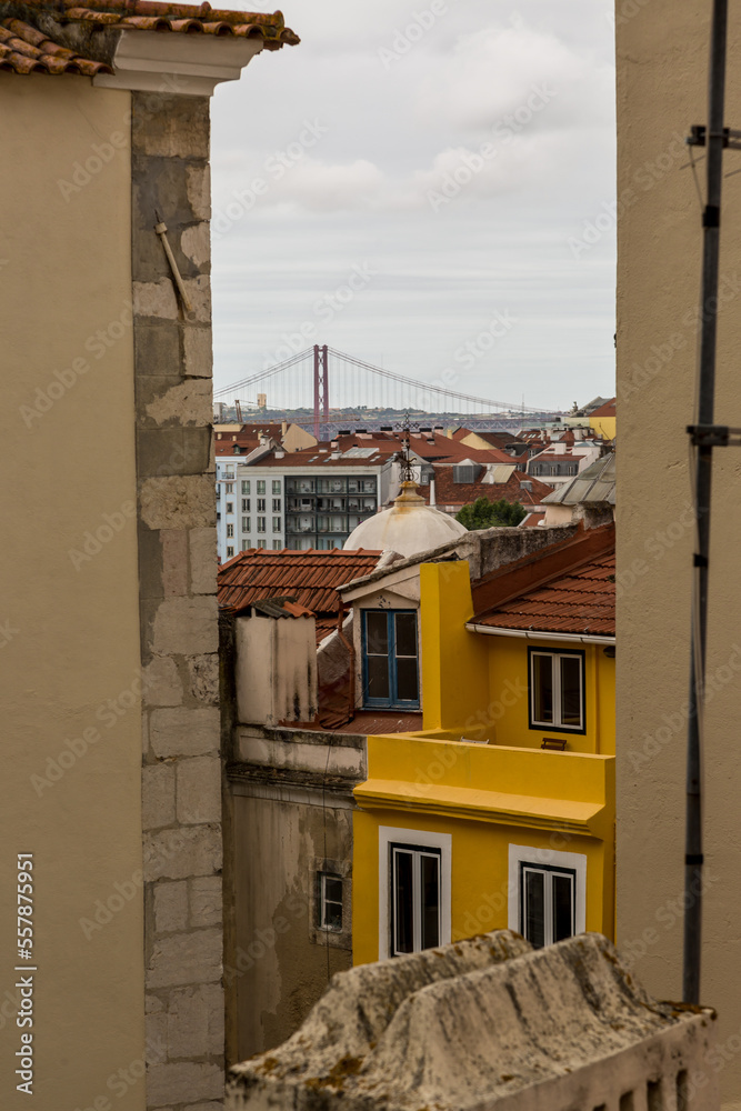 The view of the beautiful cityscape of Lisbon, Portugal
