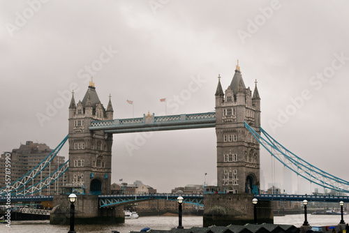 London Bridge or Tower Bridge at day with the River Thames below.