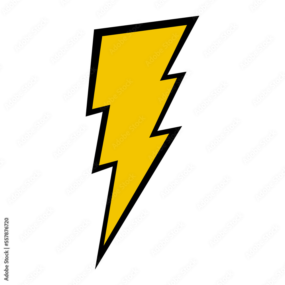 Lightning, Thunder, Bolt and Flash icon on Transparent Background Lightning, Thunder, Bolt and Flash icon on Transparent Background