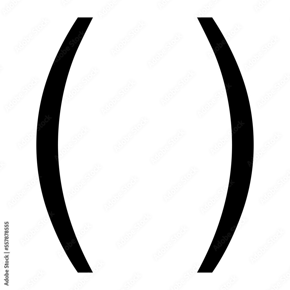 Bracket Symbol Icon on Transparent Background