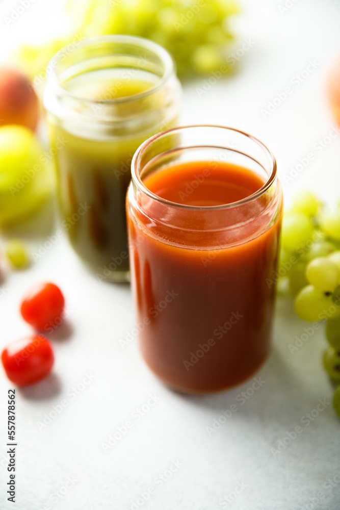 Healthy organic smoothies on a table Healthy organic smoothies on a table