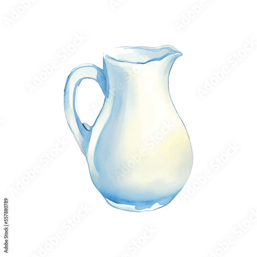 jug hand drawn with watercolor painting style illustration