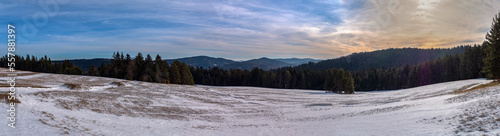 Panorama Słotwiny, Krynica-Zdrój widok na południe zima
