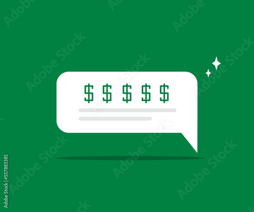 design about dollar comment icon background