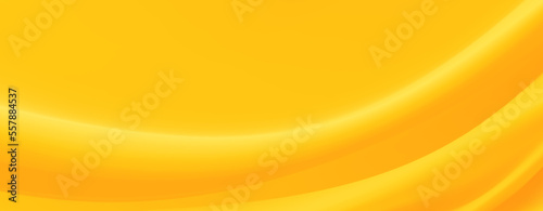 Smooth elegant yellow silk or satin luxury cloth texture can use as wedding background. Luxurious Christmas background or New Year background. 3d Vector illustration.