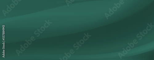 Smooth elegant green silk or satin luxury cloth texture can use as wedding background. Luxurious Christmas background or New Year background. 3d Vector illustration.