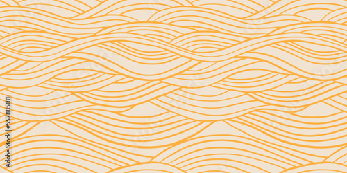 Spaghetti seamless vector food pattern.