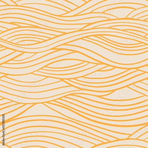 Spaghetti seamless vector food pattern.
