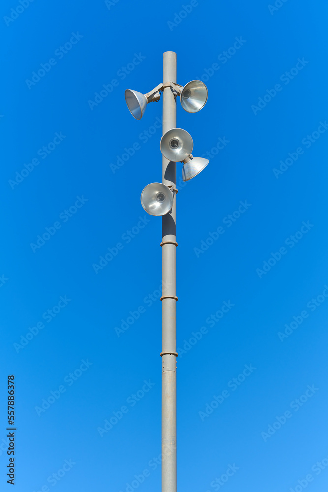 light pole city park background blue sky light pole city park background blue sky