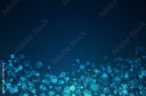 Molecular structure background. Science and technology concepts