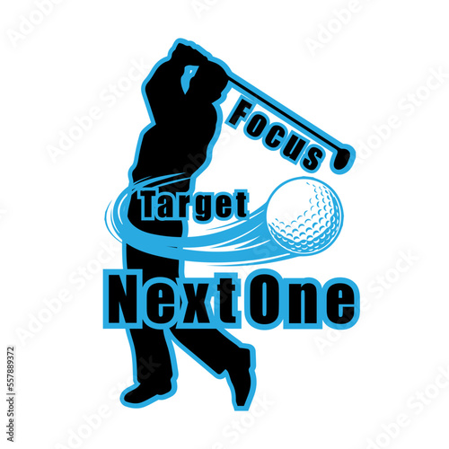 Golf passionate concept art vector.