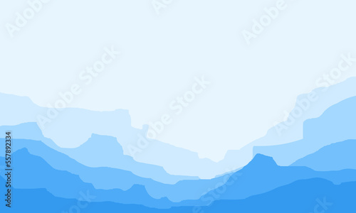 Fototapeta Naklejka Na Ścianę i Meble -  Mountains view, landscape, panorama. Abstract background. Vector illustration