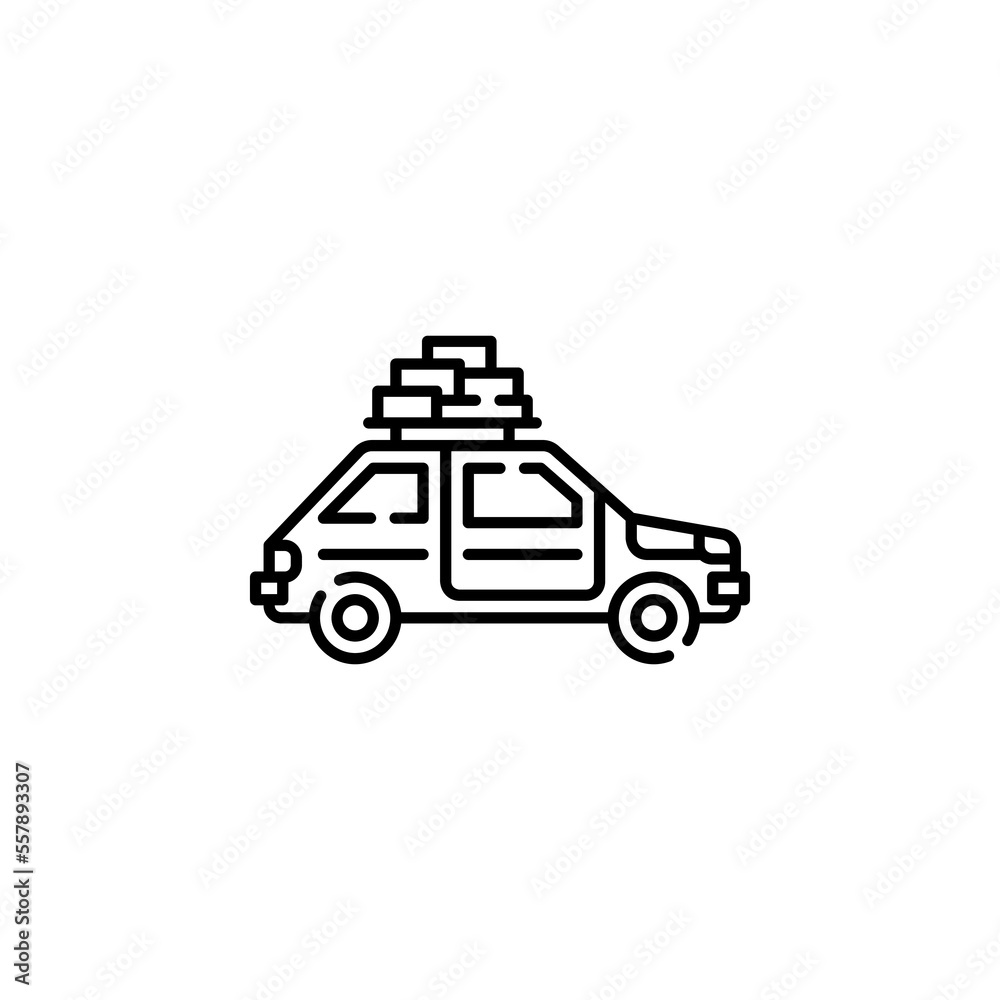 travel car vector icon. transportation icon outline style. perfect use for logo, presentation, website, and more. simple modern icon design line style travel car vector icon. transportation icon outline style. perfect use for logo, presentation, website, and more. simple modern icon design line style