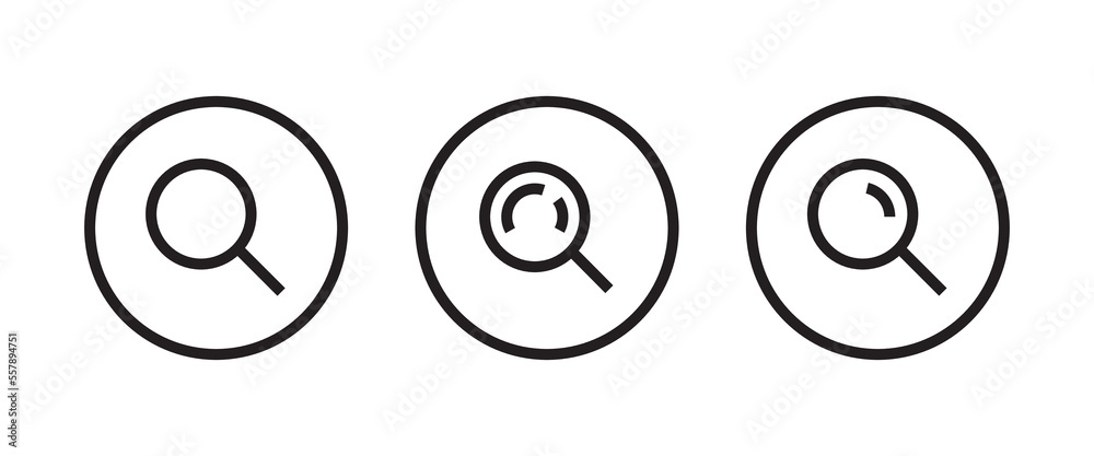 Magnifying glass icon. Search and find magnifier icon. Magnifying glass, Zoom, Loupe, icons button, vector, sign, symbol, logo, illustration, editable stroke, flat design style isolaated on white Magnifying glass icon. Search and find magnifier icon. Magnifying glass, Zoom, Loupe, icons button, vector, sign, symbol, logo, illustration, editable stroke, flat design style isolaated on white