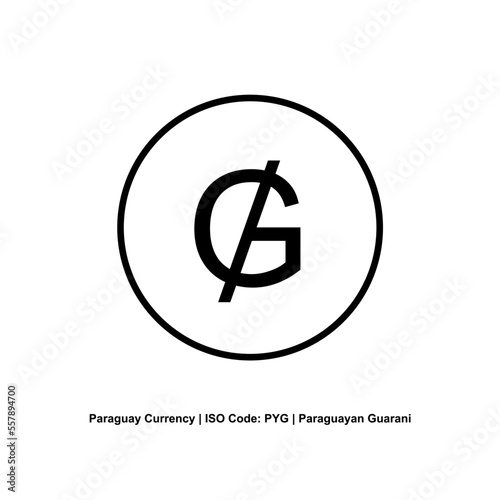 Paraguay Currency Symbol, Paraguayan Guarani Icon, PYG Sign. Vector Illustration