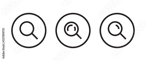 Magnifying glass icon. Search and find magnifier icon. Magnifying glass, Zoom, Loupe, icons button, vector, sign, symbol, logo, illustration, editable stroke, flat design style isolaated on white