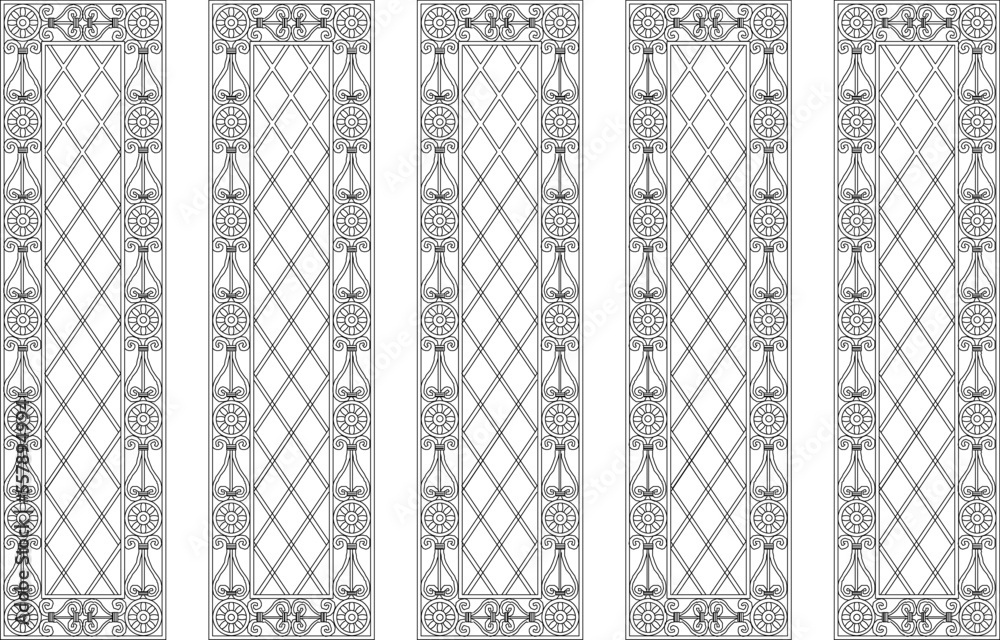 wrought iron fence isolated