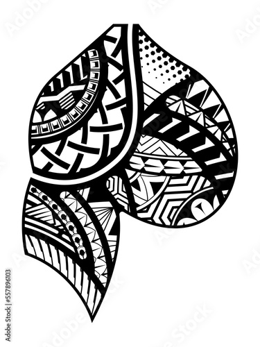 Tattoo abstract black arm template vector