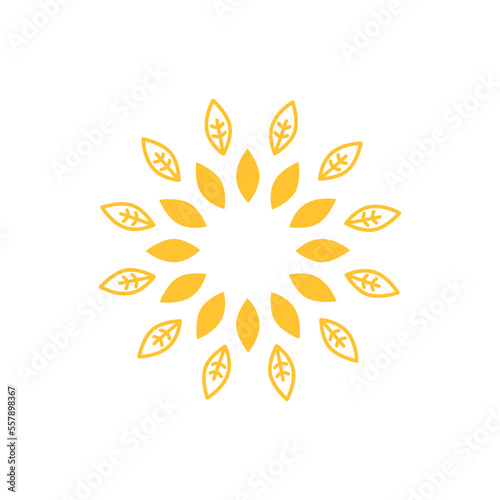 Natural Leaves Sign, Symbol, Art, Logo isolated On White