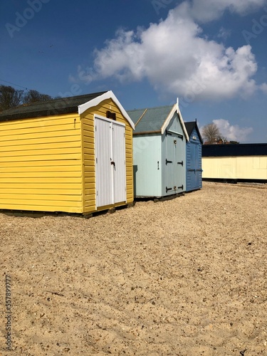 beach huts on the beach © Moonphase