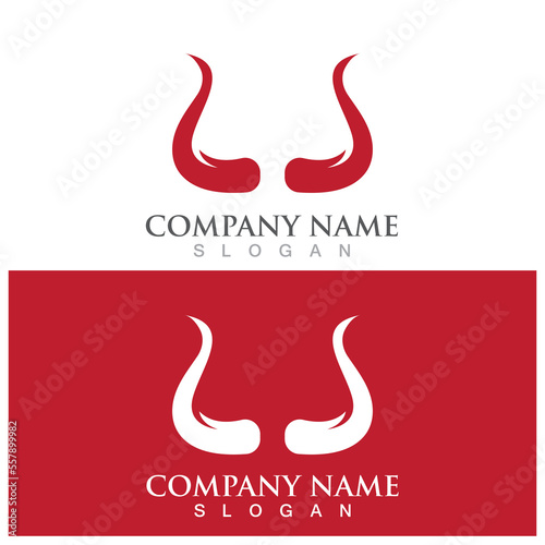 devil horns icon vector illustration template design