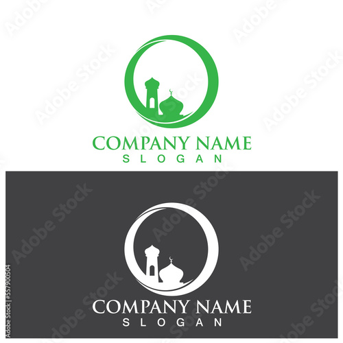 mosque icon vector illustration template design