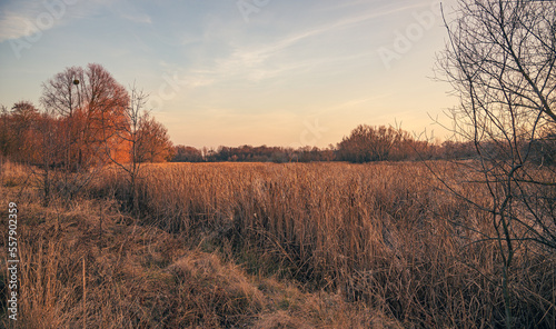 Sunrise on river