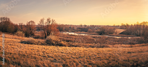 Sunrise on river