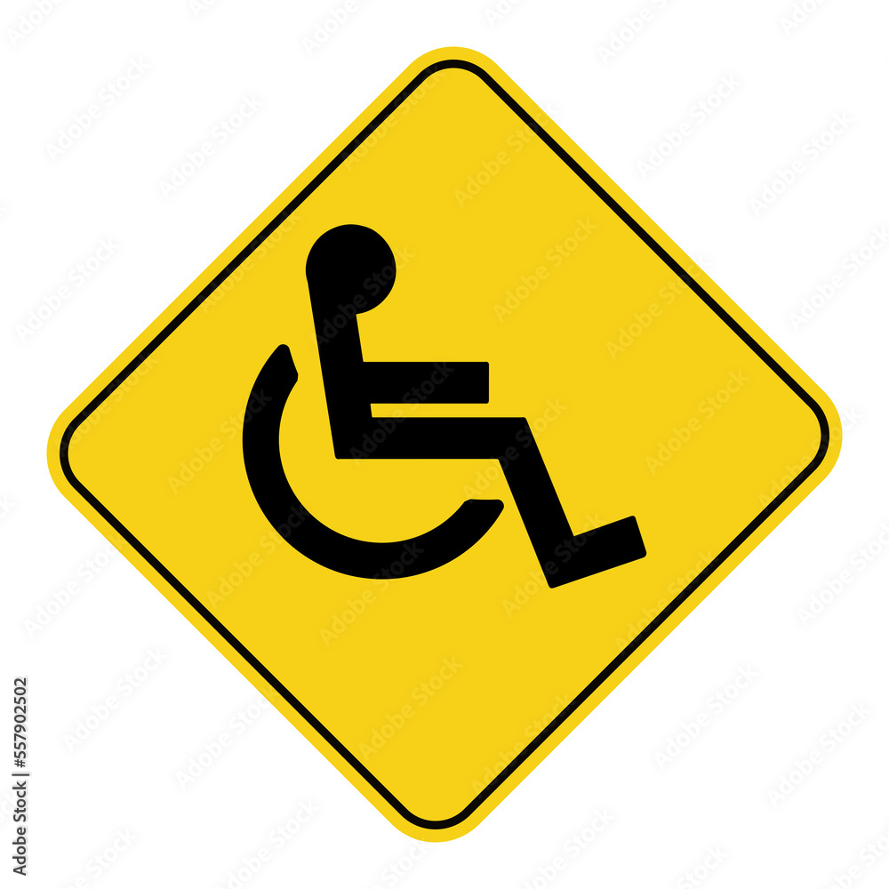 Disabled only Parking Sign on Transparent Background Disabled only Parking Sign on Transparent Background