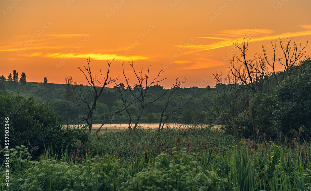 Obraz premium Sunrise on river