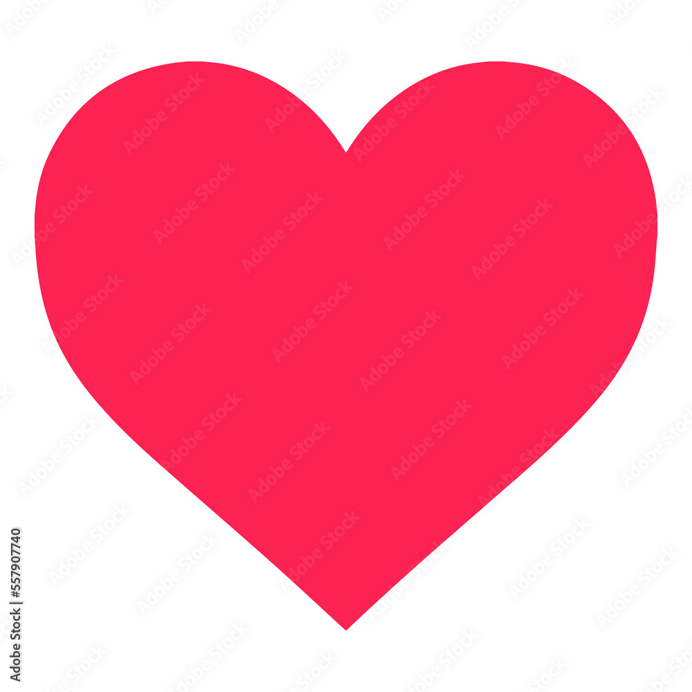 Love Heart Symbol on Transparent Background