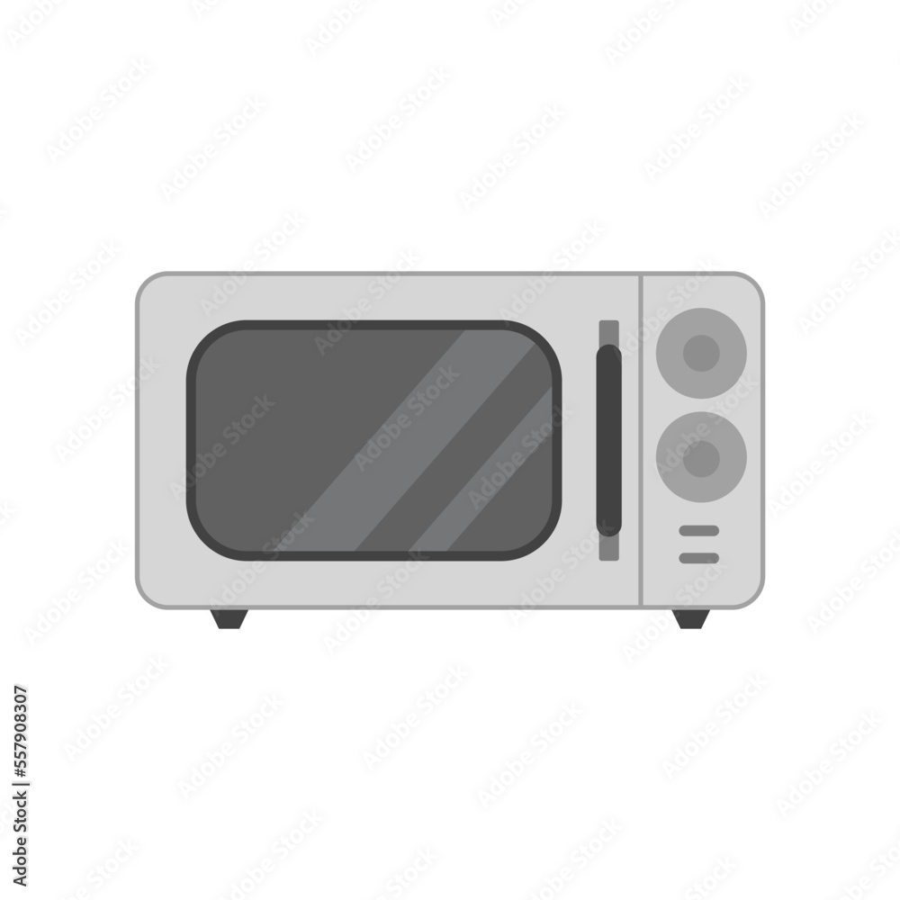 microwave flat design vector illustration. electric oven microwave flat design vector illustration. electric oven