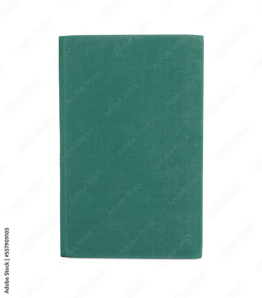 Closed old hardcover book isolated on white Closed old hardcover book isolated on white