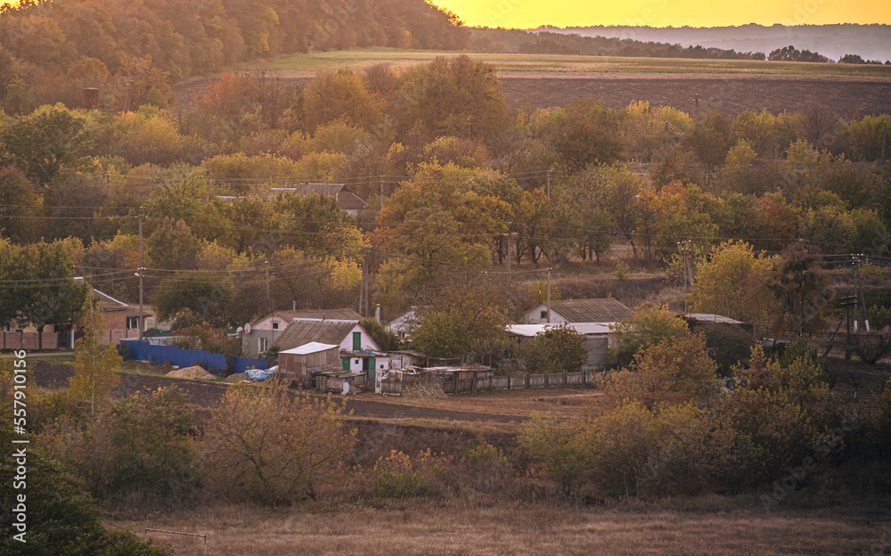 Fototapeta premium Autumn sunset