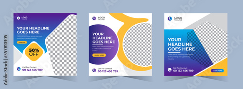Creative social media digital marketing web banner design