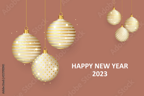 elegant premium 2023 new year greeting card design background.